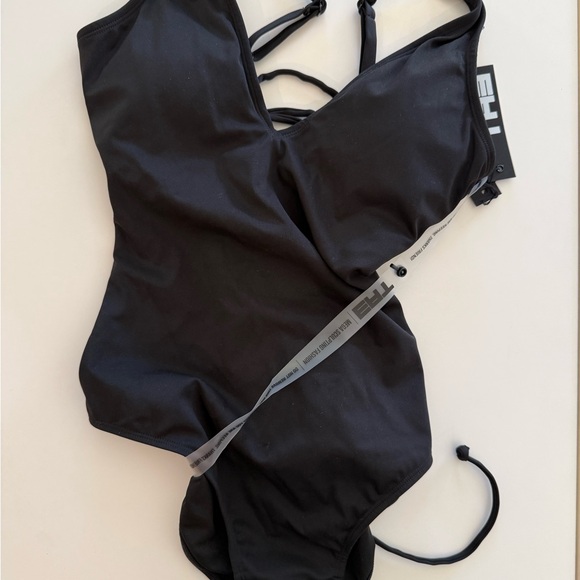TA3 SWIMWEAR PLUNGEY BLACK ONE PIECE SWIMSUIT - Picture 8 of 8
